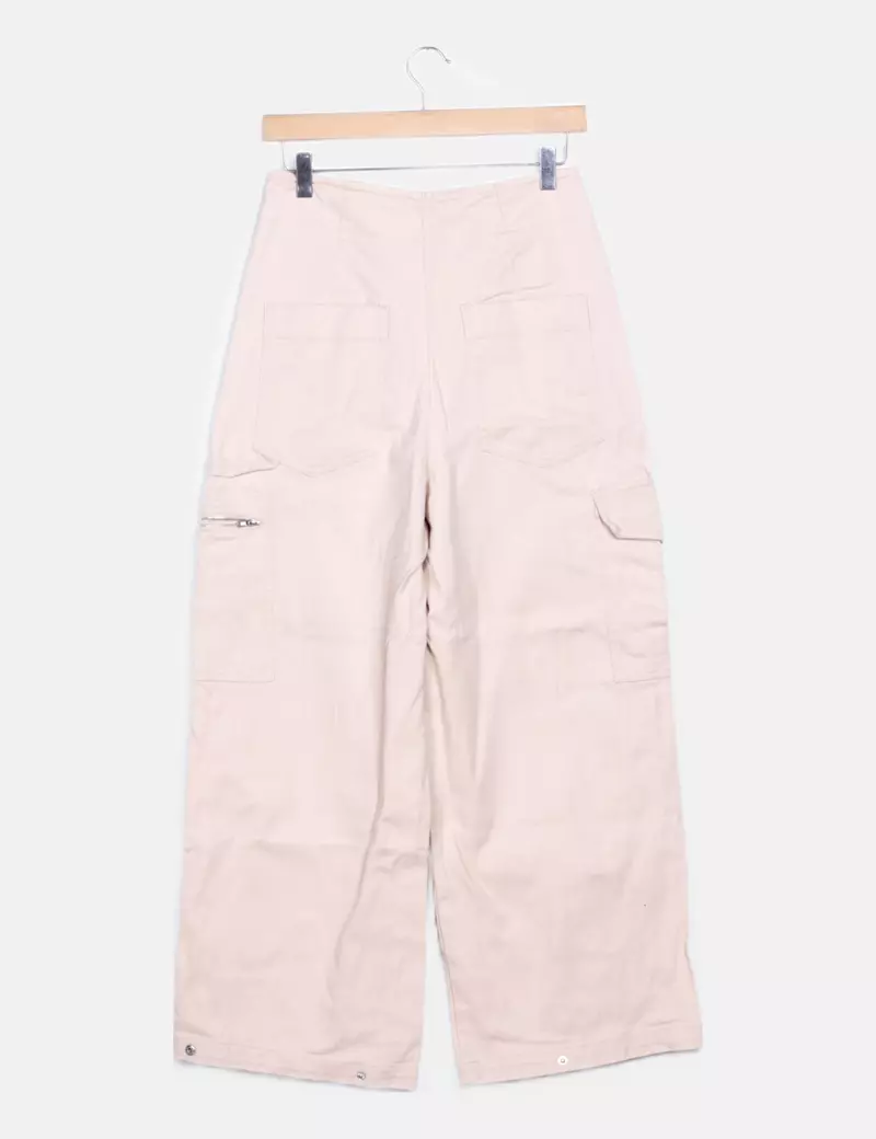 Zara Jeans rosa cargo
